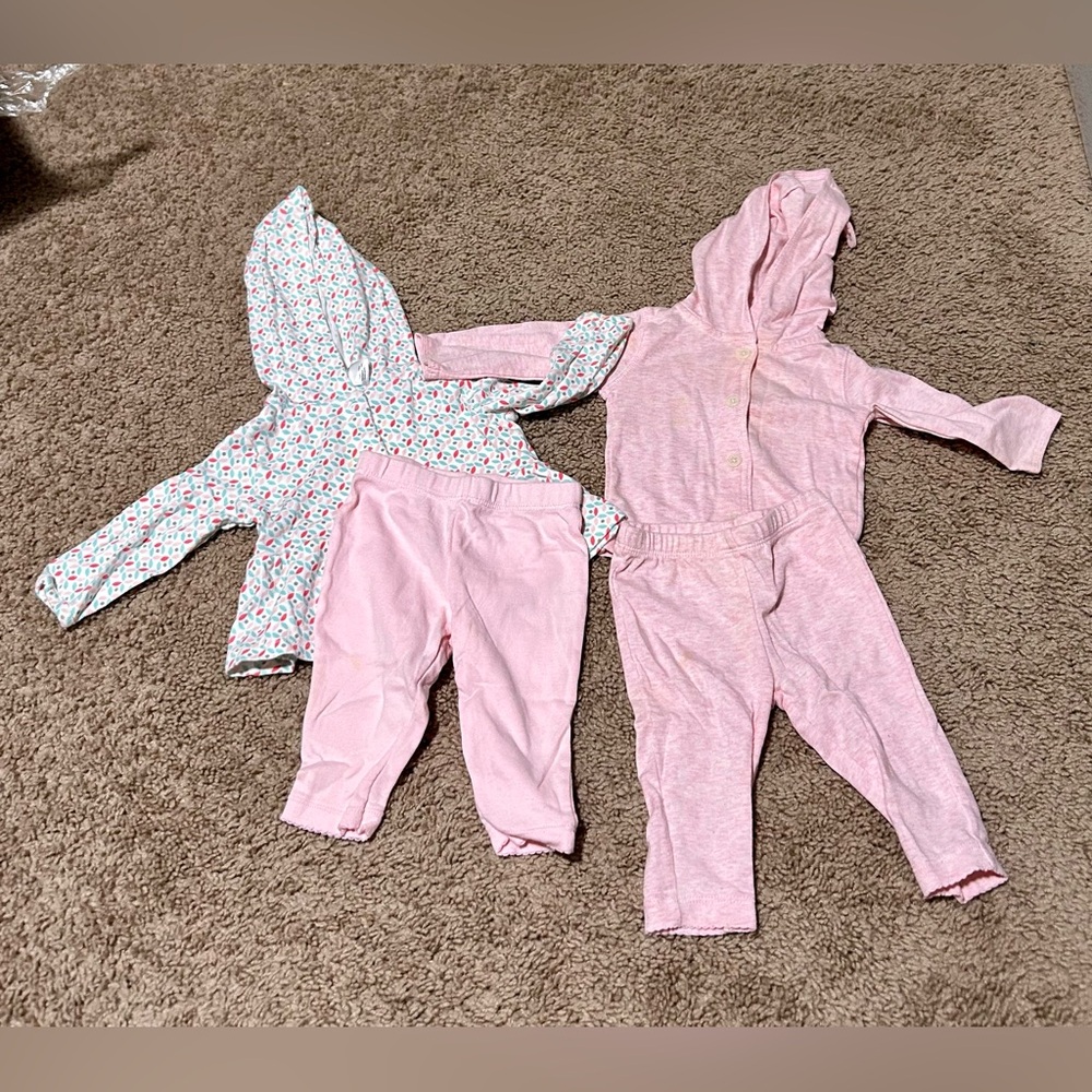 Carter's Pink and Patterned Baby Outfit Set